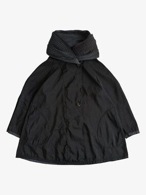 Mycra Pac Black Wide Collar Coat
